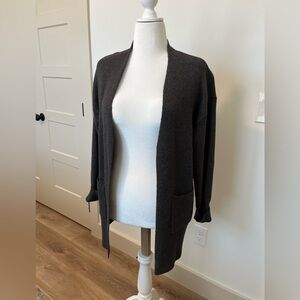 Women's Open Front Cardigan Sweater - Dark Gray